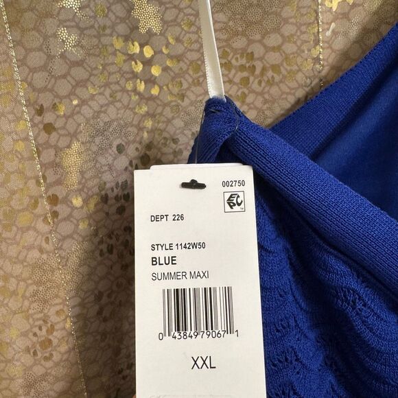 Invitee Royal Blue Juniors' Halter Sleeveless Crochet Midi Sweater Dress XXL NWT - Picture 5 of 9